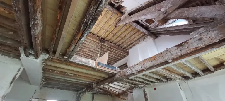 réfection du plancher des combles du pavillon panhard